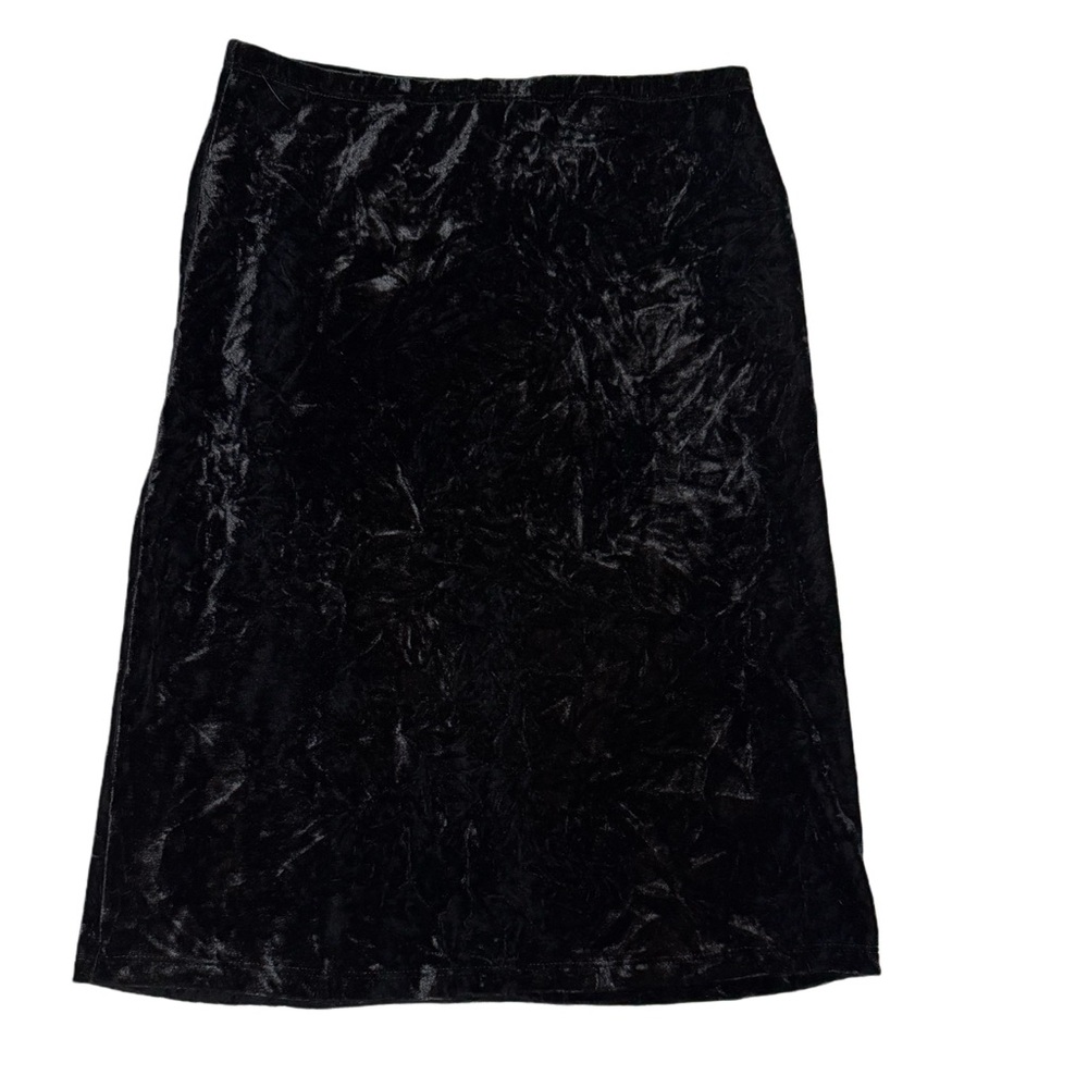 Vintage Black Midi Velvet Skirt ESPRESSO Brand